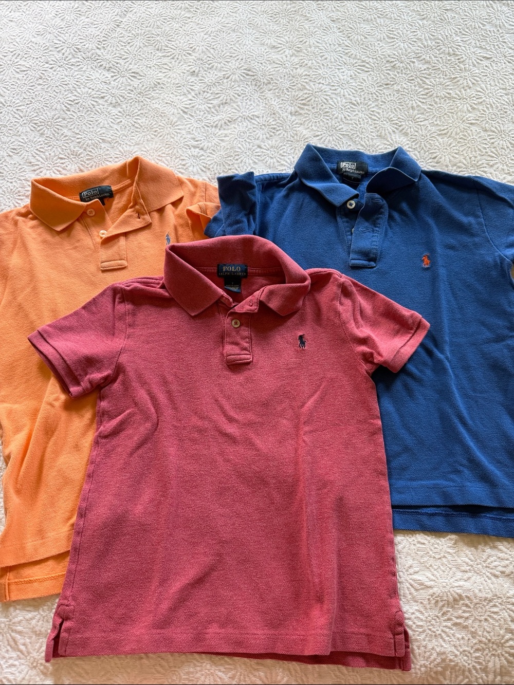 Polo by Ralph Lauren Kids Polo Bundle in Red, Blue & Orange
